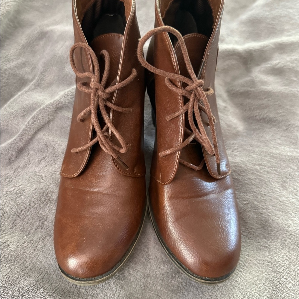Brown Leather Ankle Boots